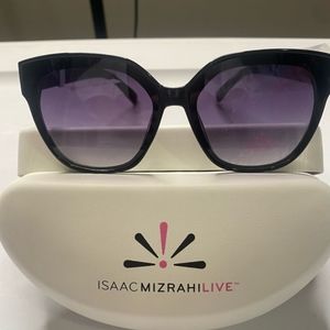 NWT NIB Isaac Mizrahi Live Blk Sunglasses